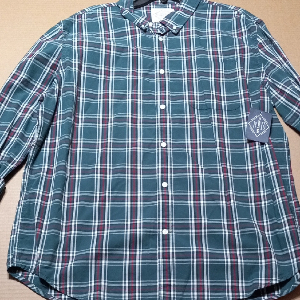 RedHead Green and Red Plaid Button Down Shirt